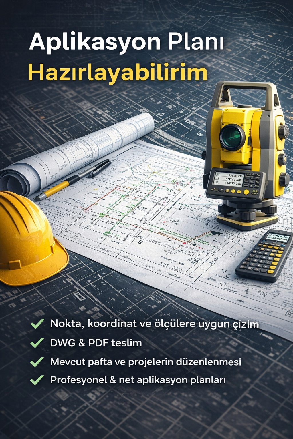 Aplikasyon Planı Hazırlama Hizmeti | Koordinatlı ve Teknik Çizim Desteği  |  Online Mühendislik Kursları ve Eğitimleri