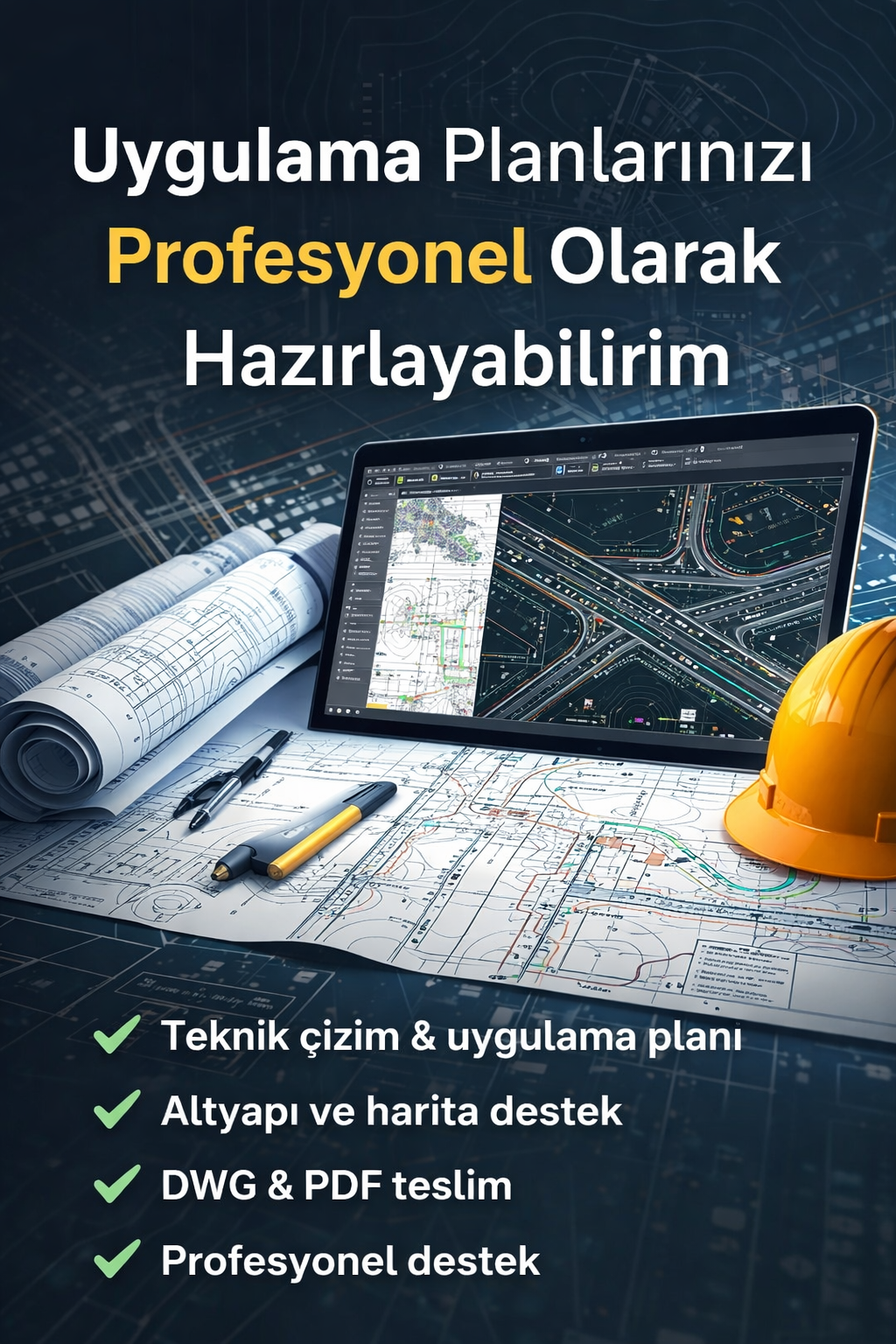 Uygulama Planı Hazırlama Hizmeti | Profesyonel Teknik Çizim Desteği  |  Online Mühendislik Kursları ve Eğitimleri